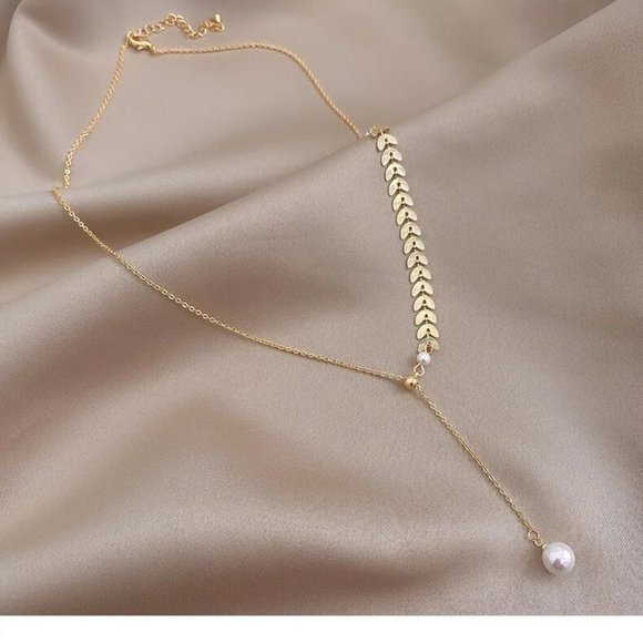 New Retro Wheat Leaf Clavicle Chain Sexy Sling Necklace - Picture 7 of 8